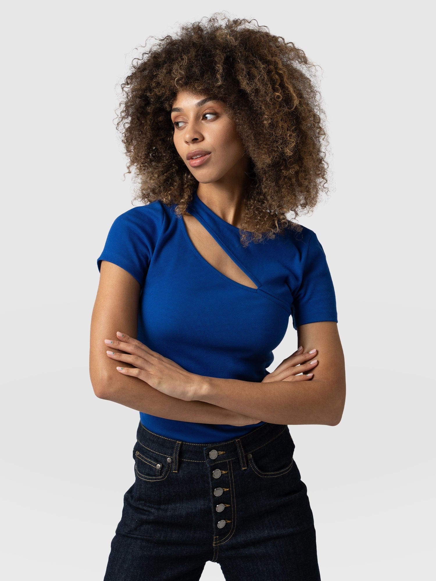 Reveal Tee Cobalt Blue - Women's T-shirts | Saint + Sofia® UK